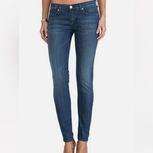 Hudson Jeans Krista Super Skinny natural blue dark wash low rise jeans